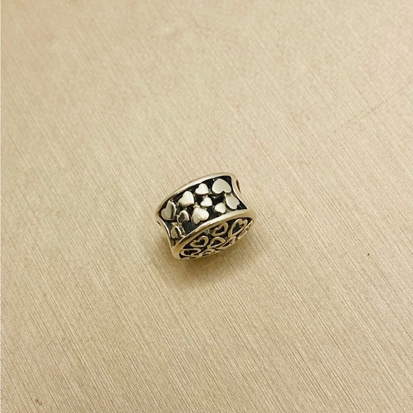 EUC Pandora 791980 Sterling Silver Loving Sentiments Heart Openwork Charm - Picture 5 of 10